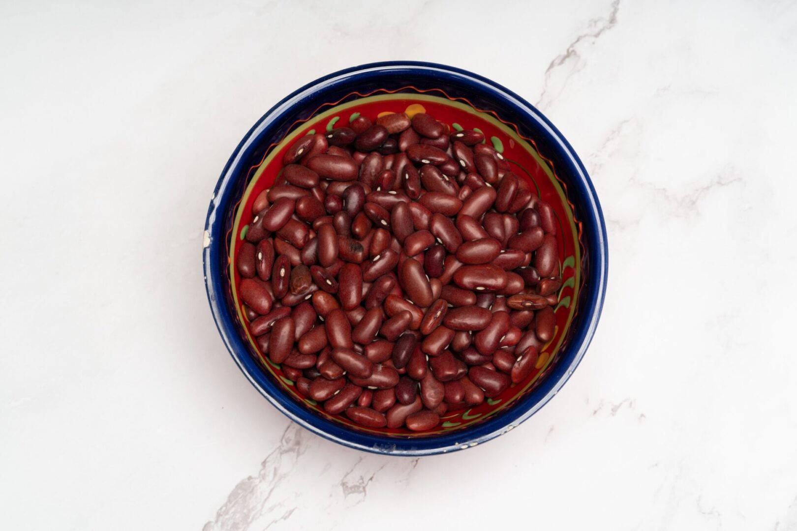 A bowl of beans on the table